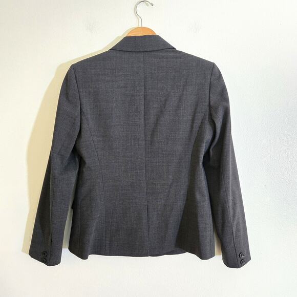 Theory Gabe Stretch Wool Blazer Grey Size 4 96% Wool - Picture 2 of 7